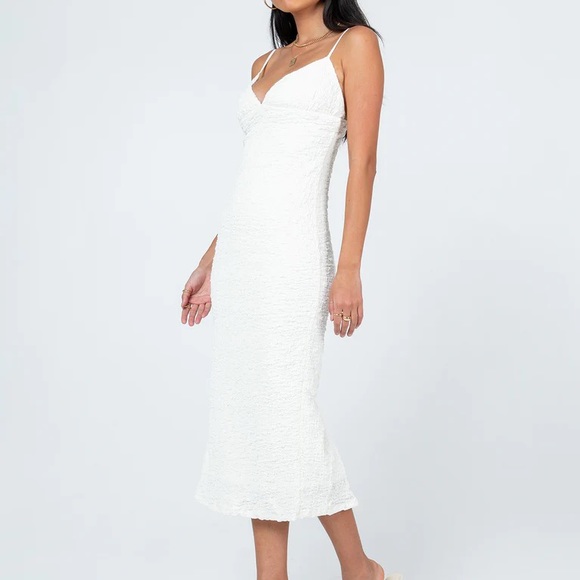 CHAR MIDI DRESS WHITE - Picture 3 of 3